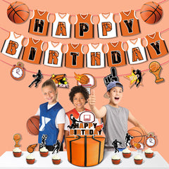 17pcs Basketball Themed Boy Kids Party Decorations Set