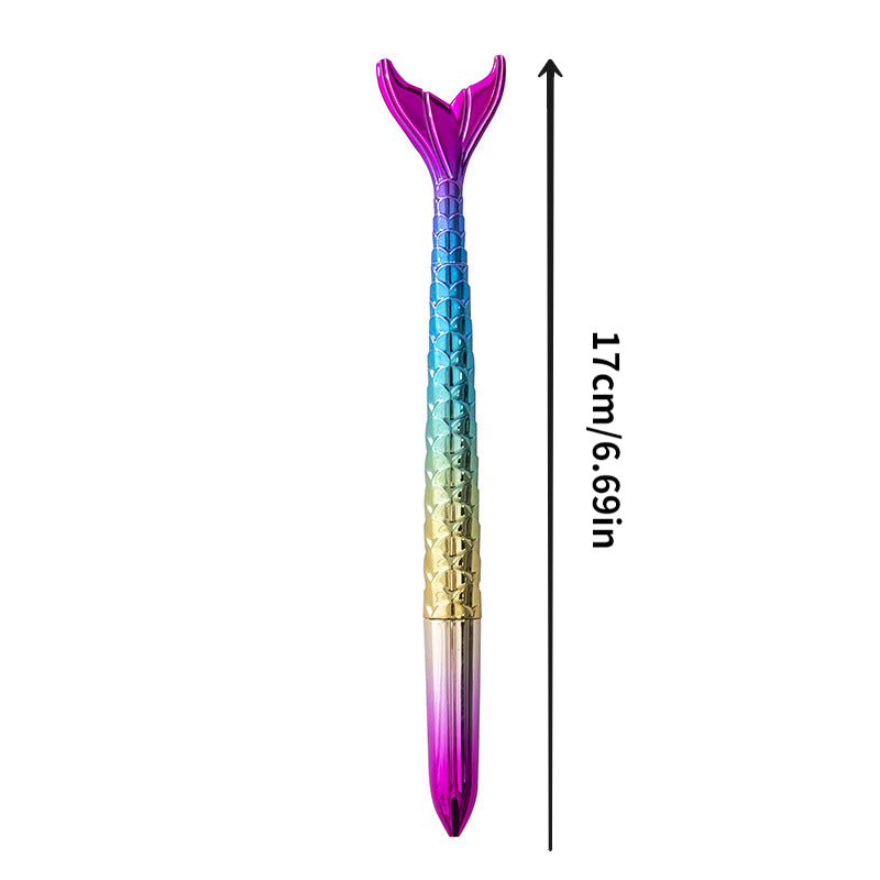 3pcs Mermaid Gel Pens 0.5mm Ink for Students with Cute Cartoon Design