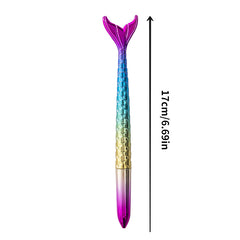 3pcs Mermaid Gel Pens 0.5mm Ink for Students with Cute Cartoon Design