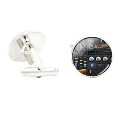 Band Instruments Photo Cufflinks Rhodium Plated Violin Family