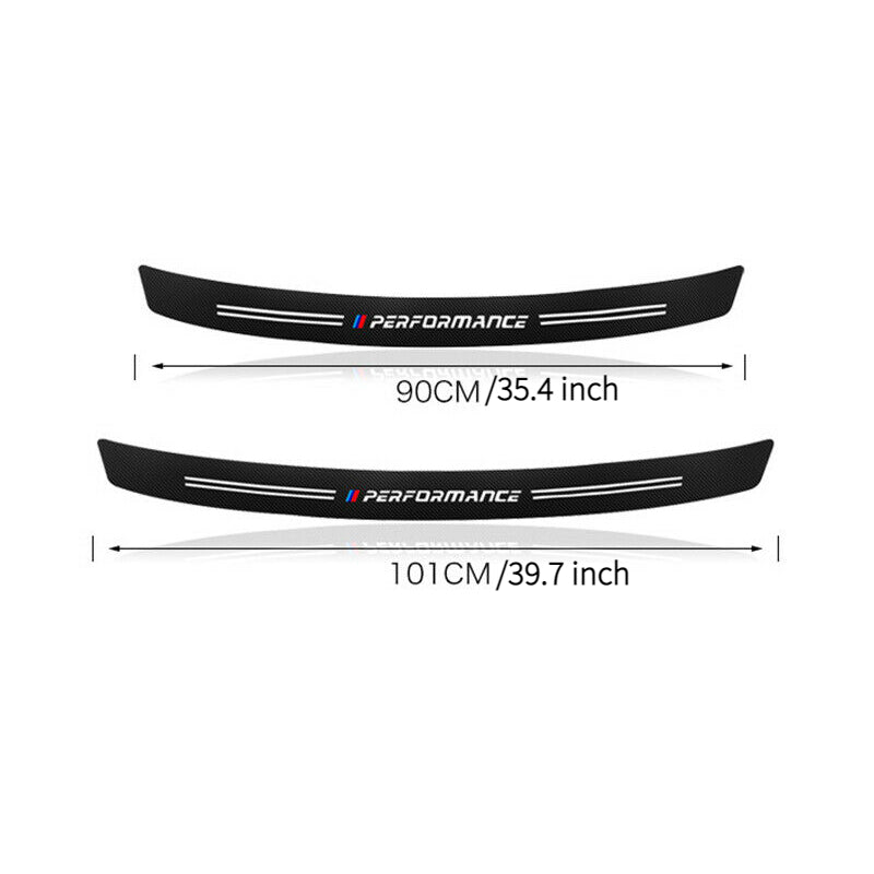 Enhance BMW Look: Carbon Fiber Performance Rear Bumper Sticker