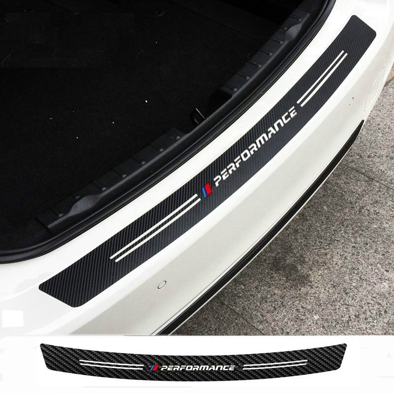 Enhance BMW Look: Carbon Fiber Performance Rear Bumper Sticker