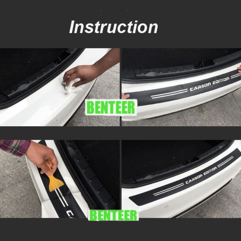 Enhance BMW Look: Carbon Fiber Performance Rear Bumper Sticker