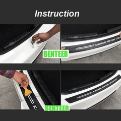 Enhance BMW Look: Carbon Fiber Performance Rear Bumper Sticker