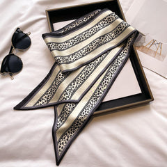 Printed Skinny Silk Twilly Scarf Neck Tie