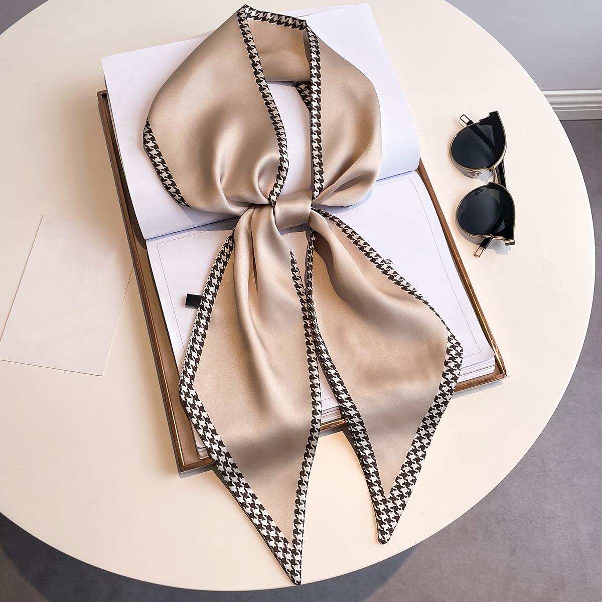 Printed Skinny Silk Twilly Scarf Neck Tie