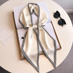 Printed Skinny Silk Twilly Scarf Neck Tie