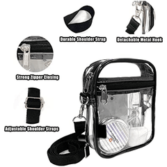 Clear Crossbody Purse Bag Stadium Approved Front Pocket Sports Concerts