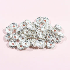 50pcs 6mm 8mm Crystal Spacer Beads for Jewelry Making
