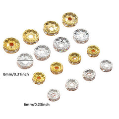 50pcs 6mm 8mm Crystal Spacer Beads for Jewelry Making