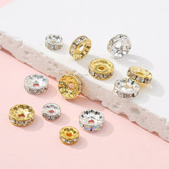50pcs 6mm 8mm Crystal Spacer Beads for Jewelry Making