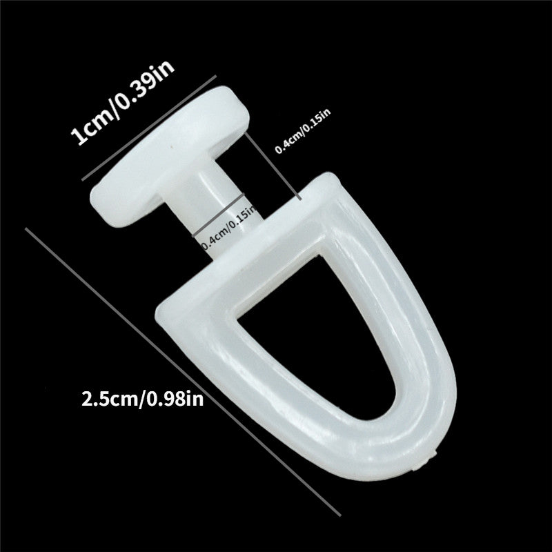 20pcs Curtain Track Rollers Plastic Drapery Rail Sliding Glider