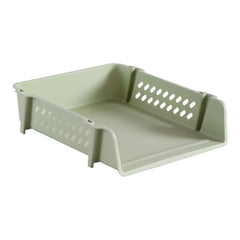 Layered Plastic File Shelf A4 File Box Green