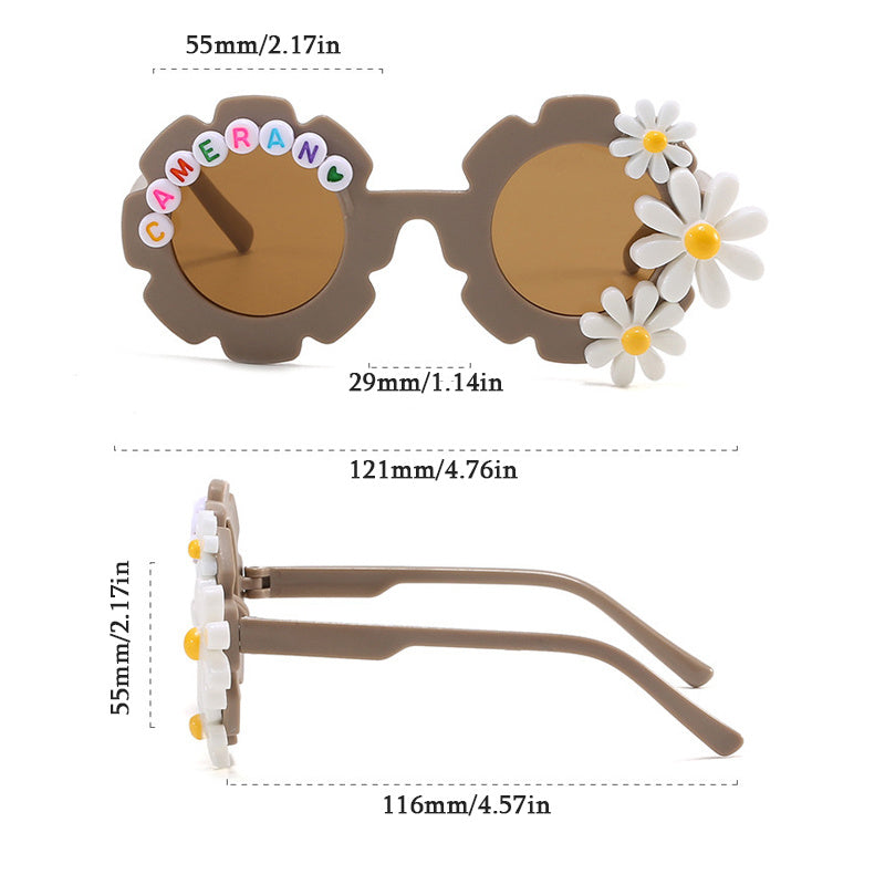 Daisy Flower Sunglasses for Women UV400 Beach Party Glasses