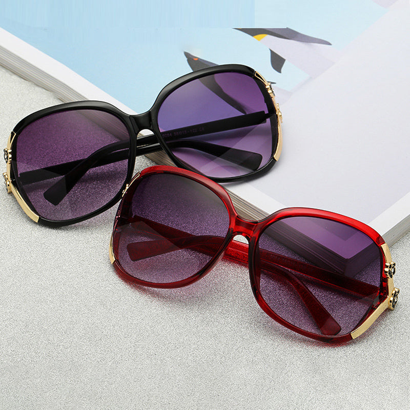 Camellia Round Sunglasses UV400 Hollow Out Glasses
