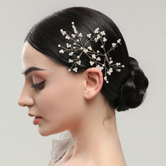 2pcs Faux Pearl Hair Clip Women's Headwear Wedding Bridal Hairpin