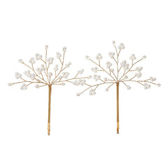 2pcs Faux Pearl Hair Clip Women's Headwear Wedding Bridal Hairpin