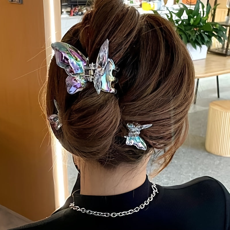 Y2K Holographic Butterfly Hair Claw Clip