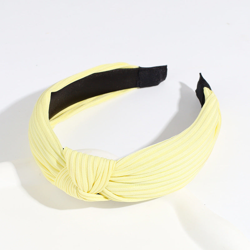 Knotted Wide Brim Hair Hoop Cross Hair Accessories