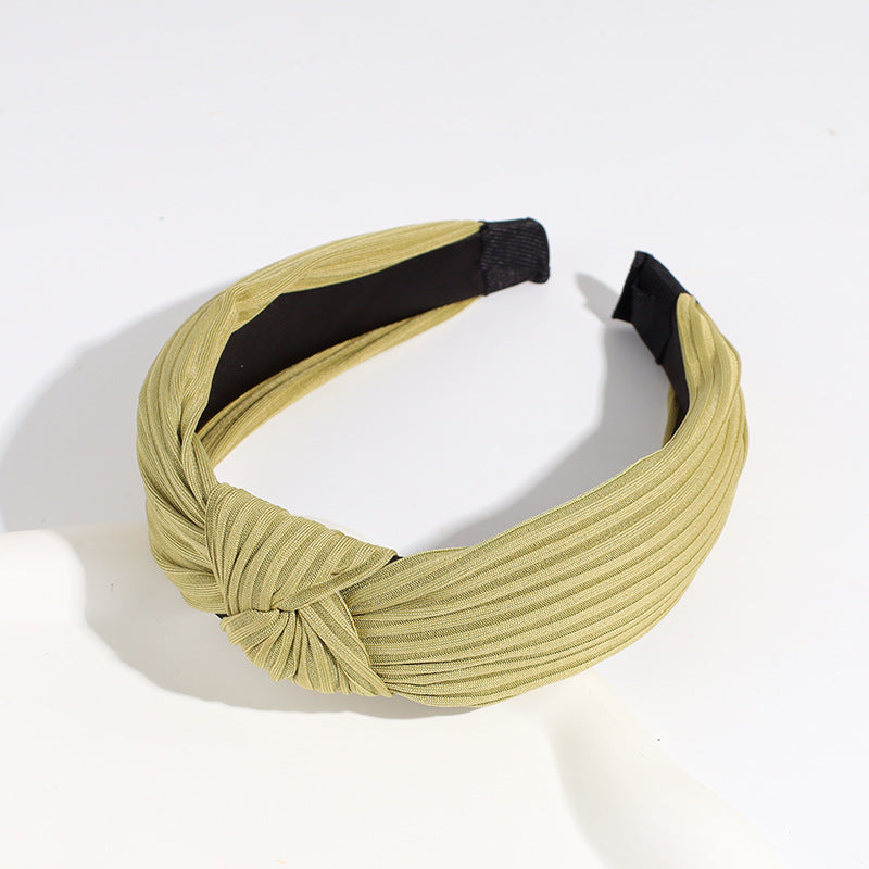 Knotted Wide Brim Hair Hoop Cross Hair Accessories