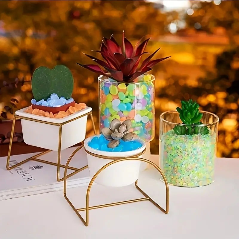 300 Glow Dark Garden Pebbles Outdoor Aquariums Decor