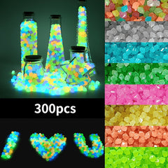 300 Glow Dark Garden Pebbles Outdoor Aquariums Decor