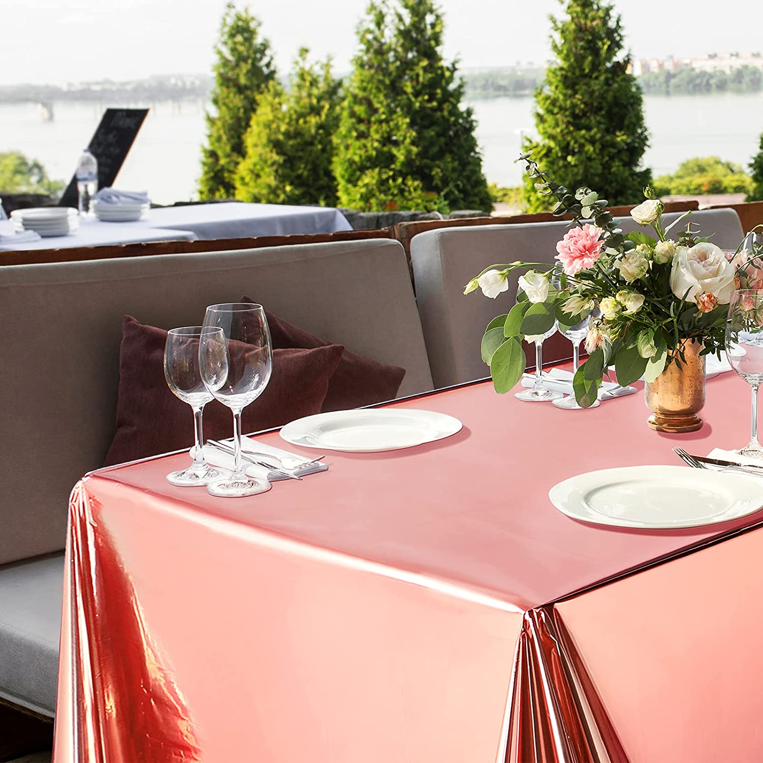 Waterproof Disposable Rectangle Tablecloth 101 6x269 for Special Event or Picnic