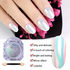 Aurora Mirror Pigment Iridescent Glitter Nail Art Dust