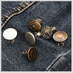 6pcs Adjustable Seam Button Pins for Jeans Sweater Suit