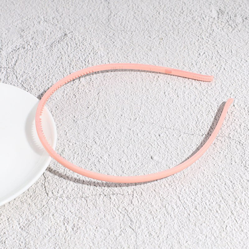 Frosted Toothed Headband Girl's Solid Thin Edge Hair Band