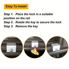 Aluminum Sliding Sash Stopper Window Lock