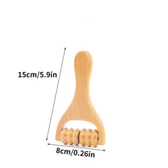 Wooden Roller Massager Body Massage Tool Foot Face Neck Hand Push Roller