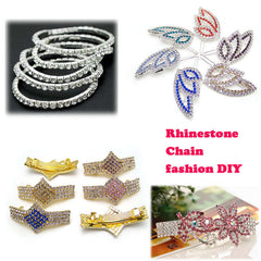 1yard Glitter Crystal Rhinestone Chain Sew On Glue On Chain Colorful Chain