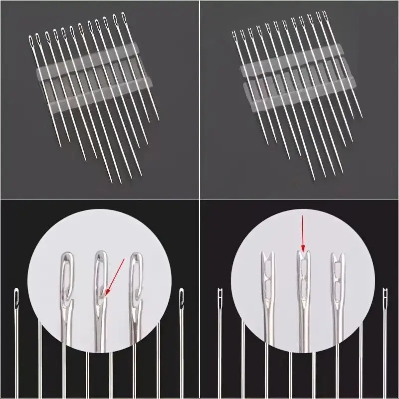 24pcs Metal Aluminum Crochet Wool Knitting Needles Set