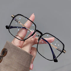 Square Anti Light Glasses For Women Men Students Jelly Nearsighted Myopia