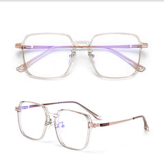 Square Anti Light Glasses For Women Men Students Jelly Nearsighted Myopia