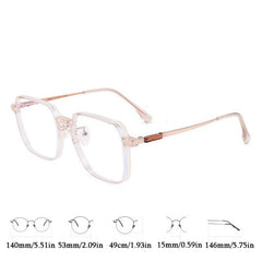 Square Anti Light Glasses For Women Men Students Jelly Nearsighted Myopia