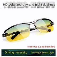 Men's Driving Sunglasses Anti Polarized Fishing Glasses With Zipper Case