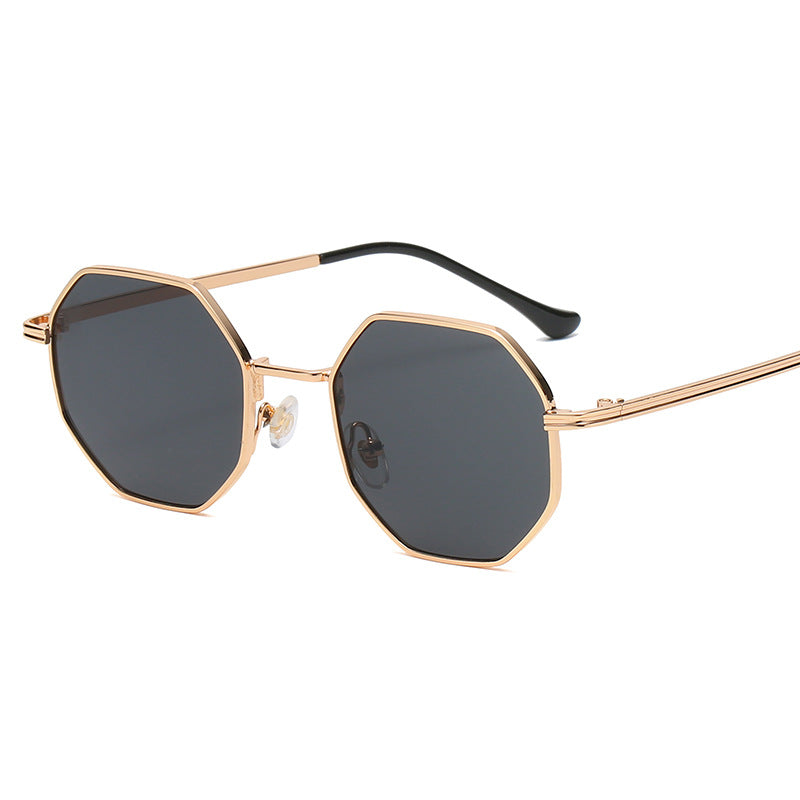 Polygonal Sunglasses Retro Gradient Metal UV400