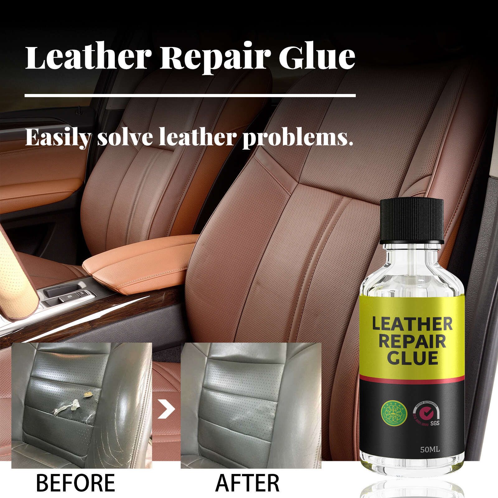 Leather Seat Repair Fluid for Car Restoration