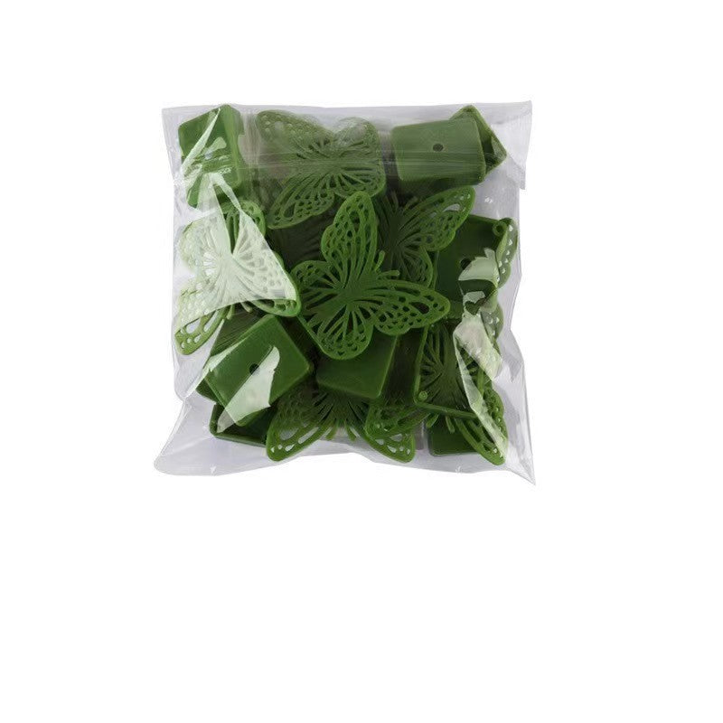 10pcs Green Butterfly Clips for Vines & Climbing Plants, Self Adhesive Plant Cli