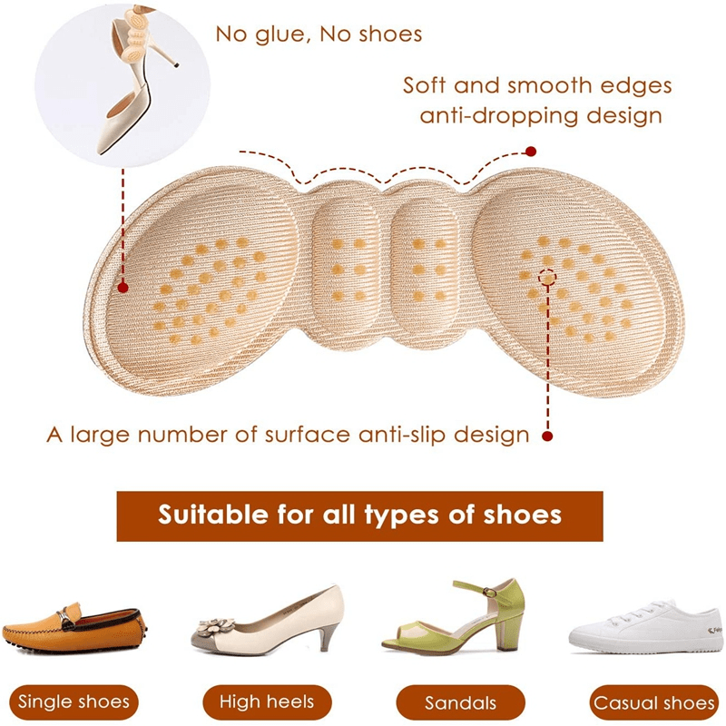 5 Pairs Heel Protector Relief Heel Pain Reduce Pressure On Heel Anti-wear Foot