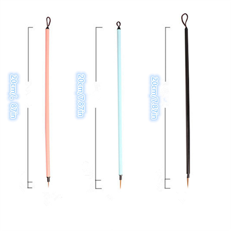 Ultra Fine 3 Line Brush Stroke Brush for Painting Nail Art
