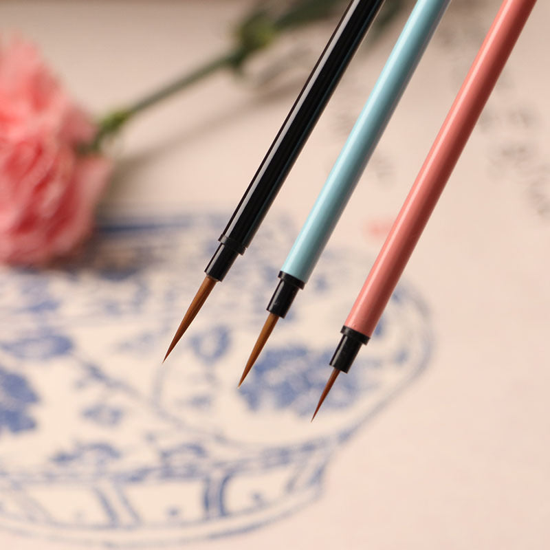 Ultra Fine 3 Line Brush Stroke Brush for Painting Nail Art