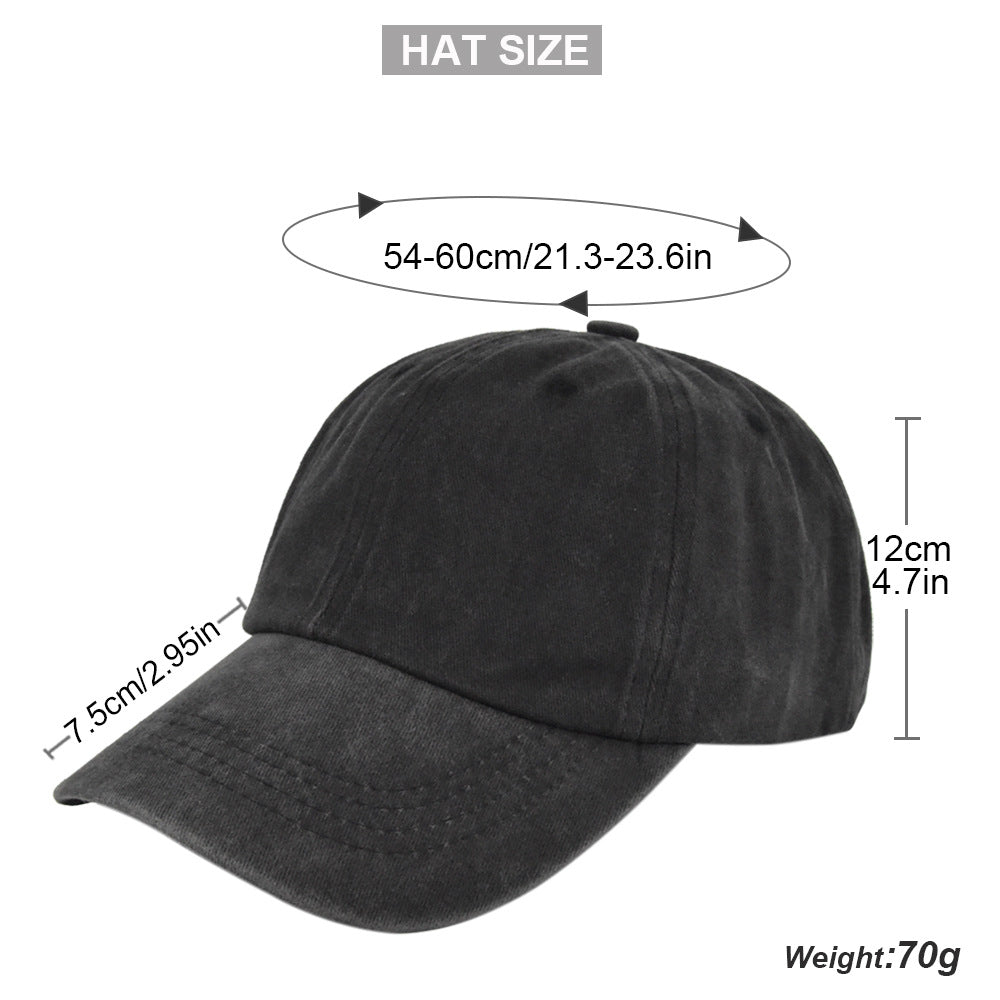 Men's Washed Denim Trucker Cap Baseball Dad Hat Outdoor Sports Hats