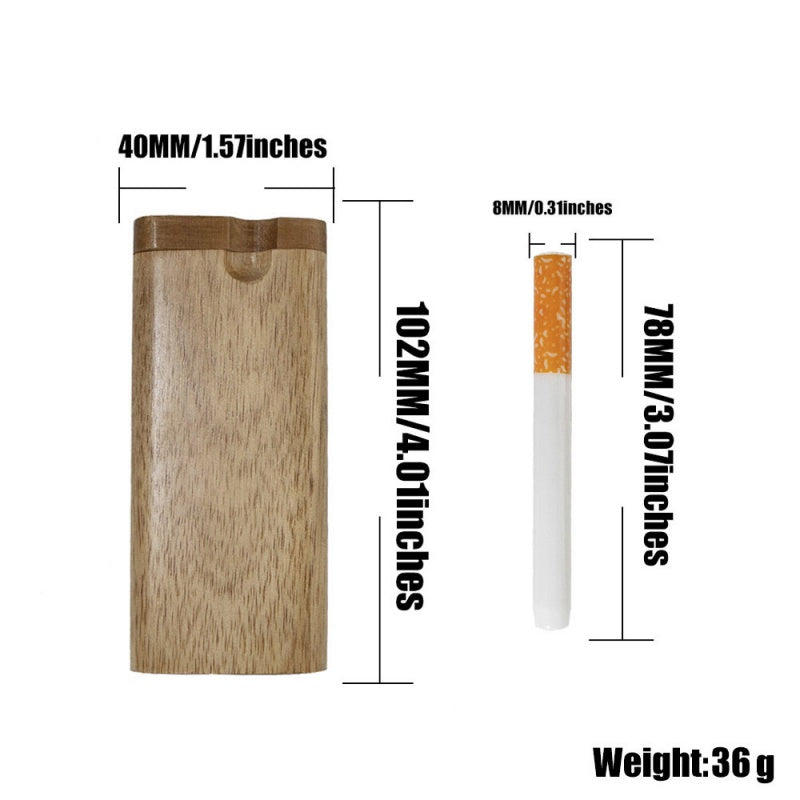 Wooden Cigarette Box With Sliding Lid Container