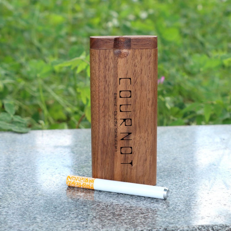 Wooden Cigarette Box With Sliding Lid Container