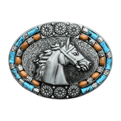 Alloy Horse Head Belt Buckle Western Cowboy Style Hot Selling