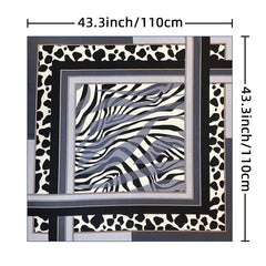Polka Dot Print Square Scarf Block Shawl Women Casual Head Wrap Windproof