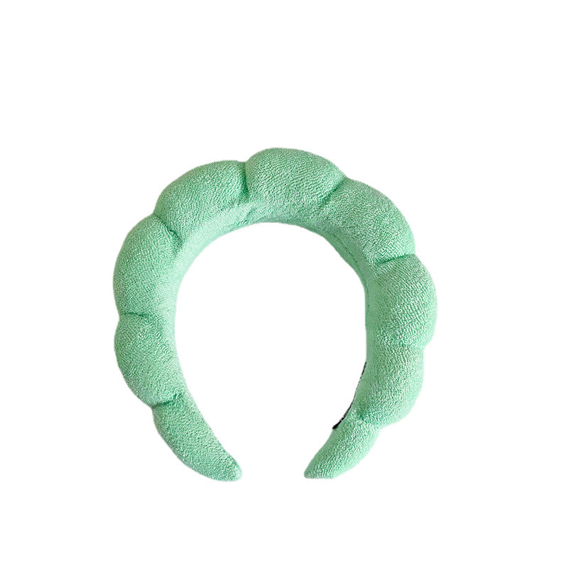 Velvet Headband Wrist Strap Towel Twist Sponge for Face Wash Spa